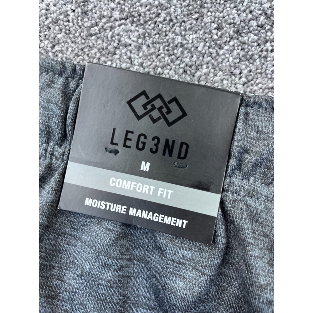 Legend Shorts Mens M Performance Active Fit Elastic Smoke Heather Waist Gray NWT - Picture 11 of 12